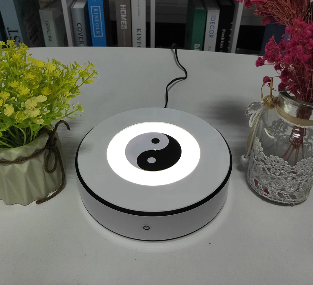 DIY украшения магнитной левитации Плавающий вращающийся Дисплей платформа с LED