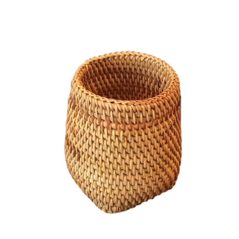 

Autumn Rattan Weaving Tea Ceremony Accessories Storage Box Storage Mold-proof Pen Holder Home Kitchen Storage