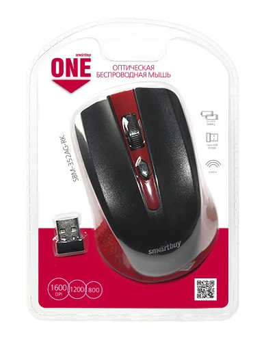 Мышь беспроводная Smartbuy SBM-352AG-RK Red/Black | Компьютеры и офис