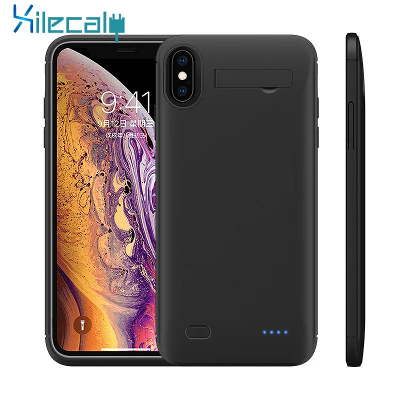 Чехол с зарядным устройством для iPhone XS MAX XR X чехол аккумулятором 8 7 Plus 6 6S зарядное