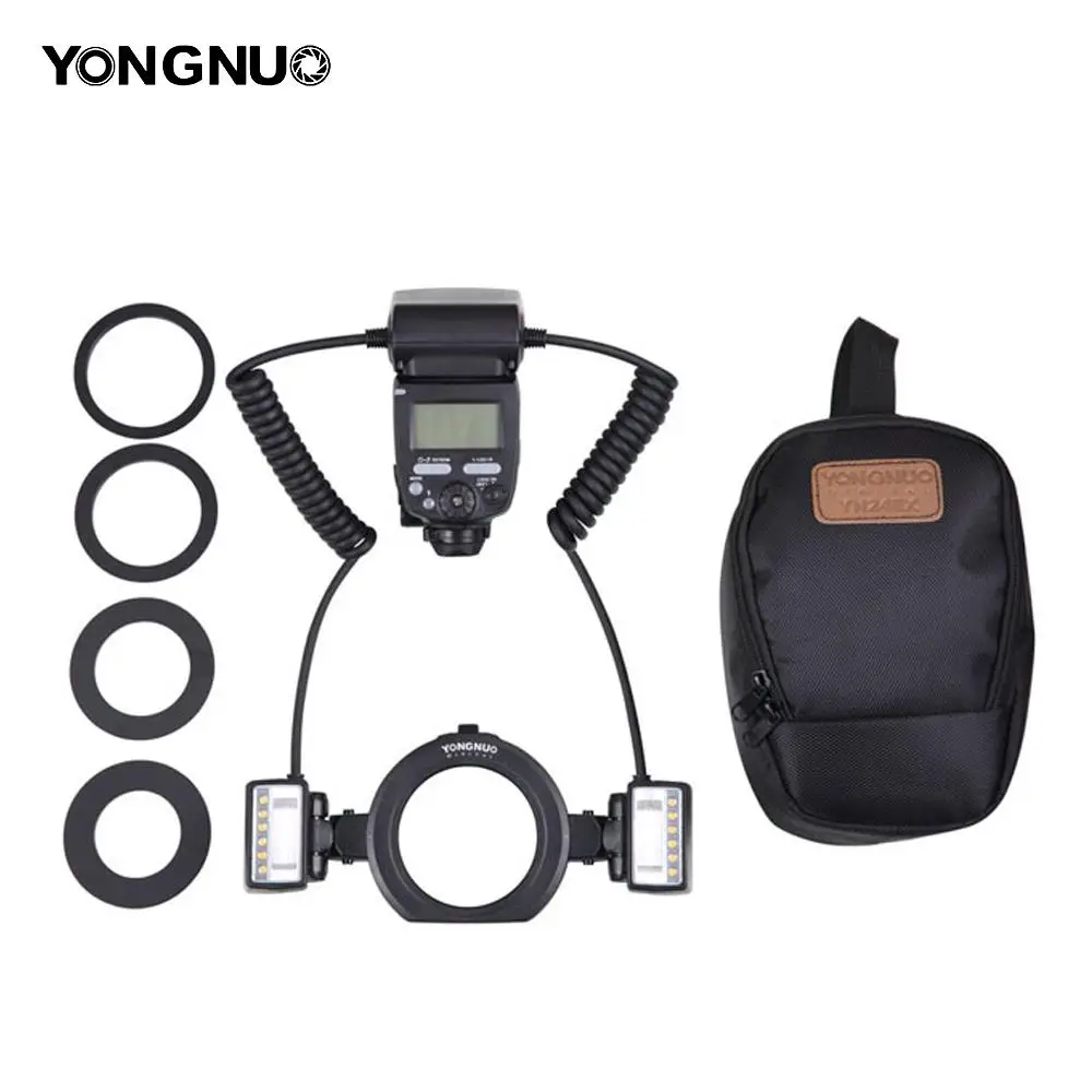 

YONGNUO YN24EX YN24 EX Macro Ring Flash E-TTL Flash Speedlite with 2pcs Flash Heads 4pcs Adapter Rings for Canon EOS Cameras
