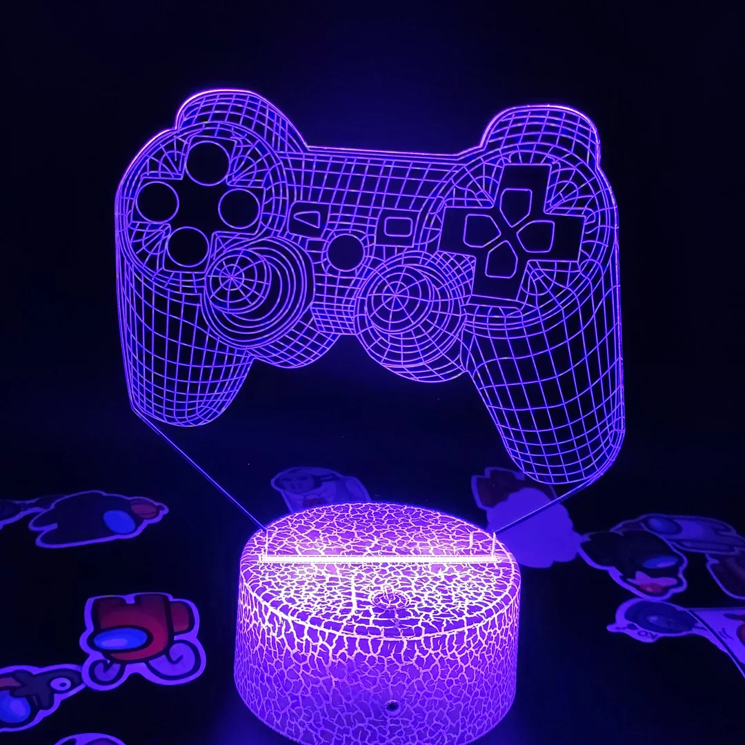 Accessories Controller Gamepad 3D illusion Battery Night Lights Lava Lamps Creative Gift For Friend Gaming Room Table Desk Decor