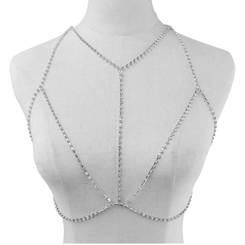 Пикантные цепочки для тела со стразами женские ювелирные изделия из жемчуга