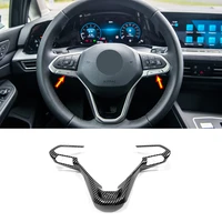 abs carbon styling car steering wheel button frame cover trim for volkswagen vw tiguan mk3 passat b8 2018 2022 accessories 1pcs
