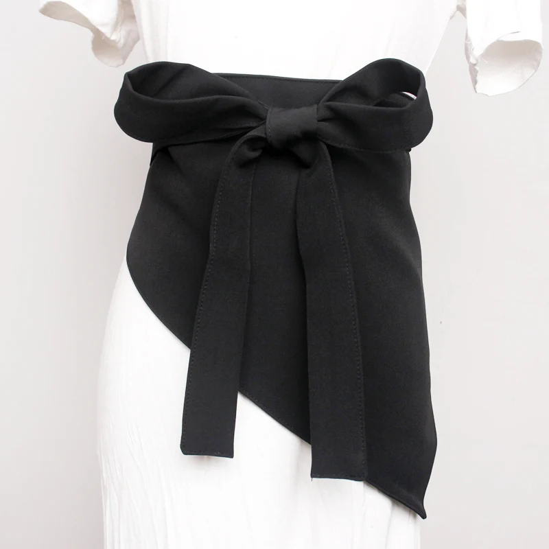 

Long Black Women Wide Waist Belt Blazer Fabric Fashion Waist Belts Long Waistband for Women 2020 Summer Clothing Accessories
