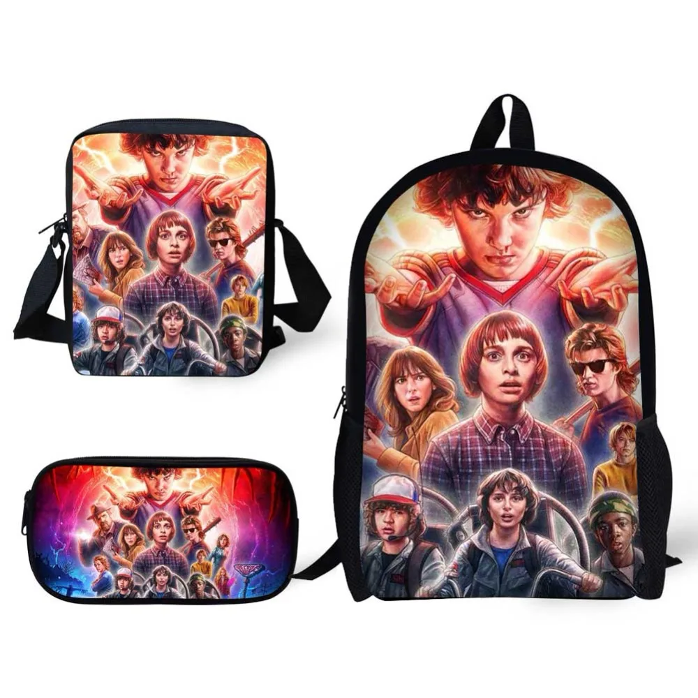 Хит продаж комплект из 3 предметов детские рюкзаки необычные вещи дизайн принт