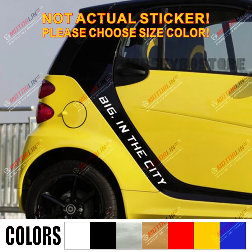 

2 х большая в городе Автомобильная боковая наклейка подходит для Benz Smart pick size color