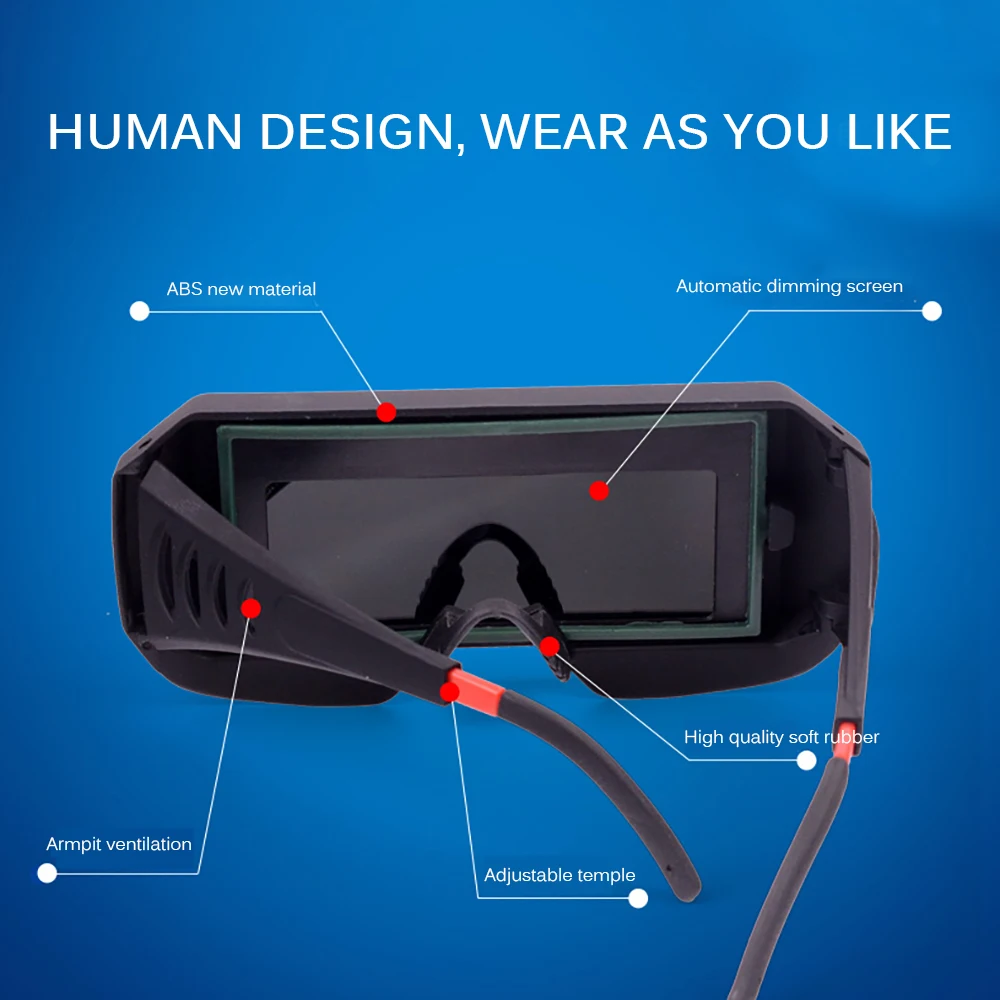 

Automatic Dimming Welding Glasses Anti-Glare Goggles Argon Arc Welding Glasses