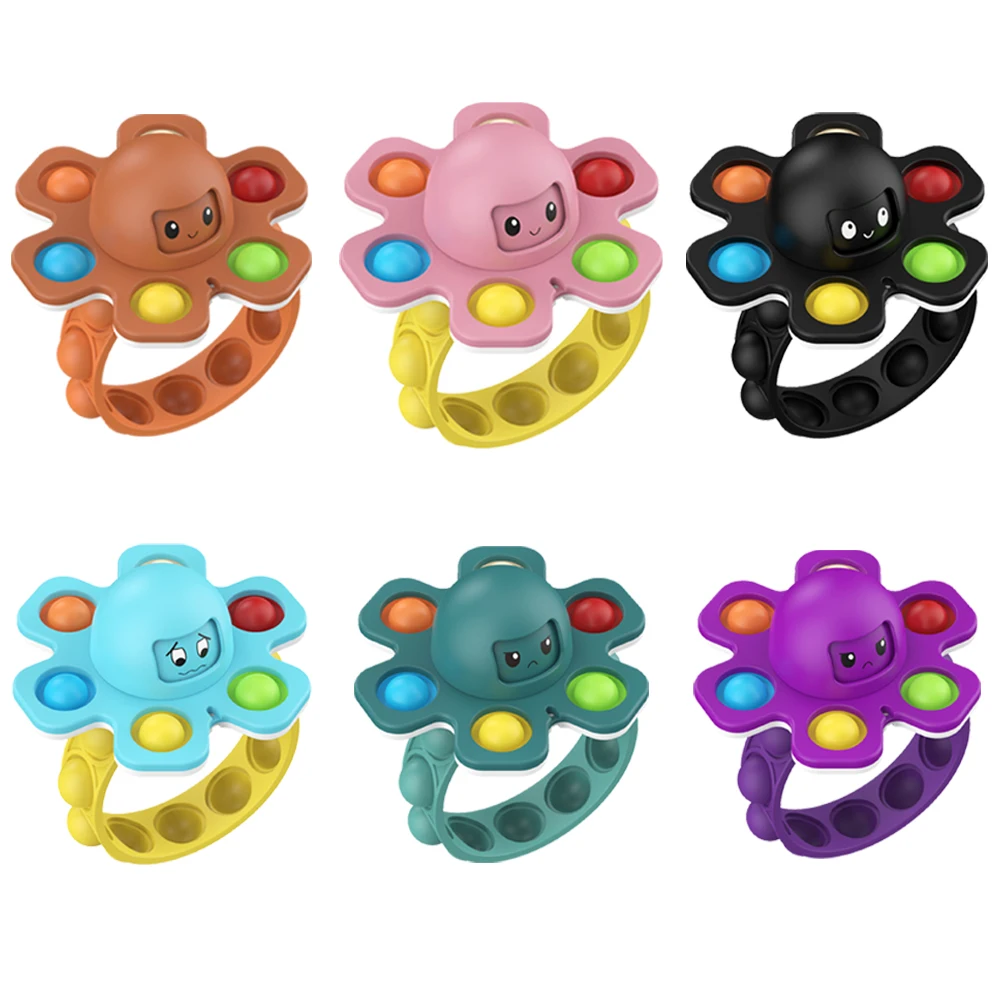 

Octopus Fingertip Gyro Bracelet Toy Wristband Silicone Rebound Bubble Bracelet Watch Compression Toy Adult Children Sensory Toy