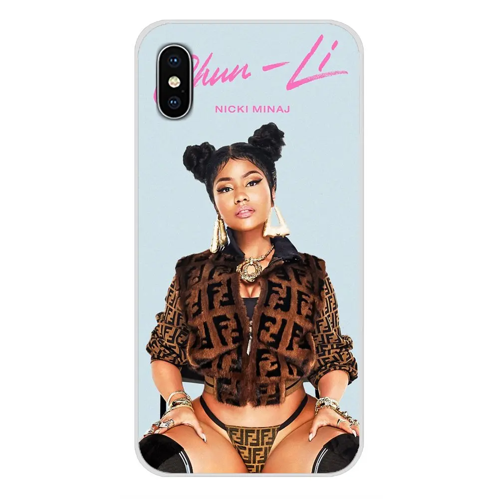 For Apple iPhone X XR XS 11Pro MAX 4S 5S 5C SE 6S 7 8 Plus ipod touch 5 6 Transparent Soft Cover Nicki Minaj On Sale Luxury Cool | Мобильные