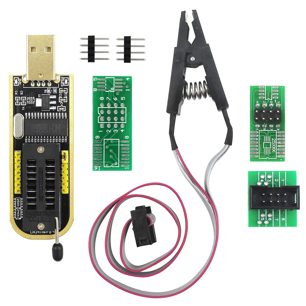 

USB Programmer CH341A with SOP Clip Accessories for Most of 24 25 Series EEPROM BIOS Chip Nice New