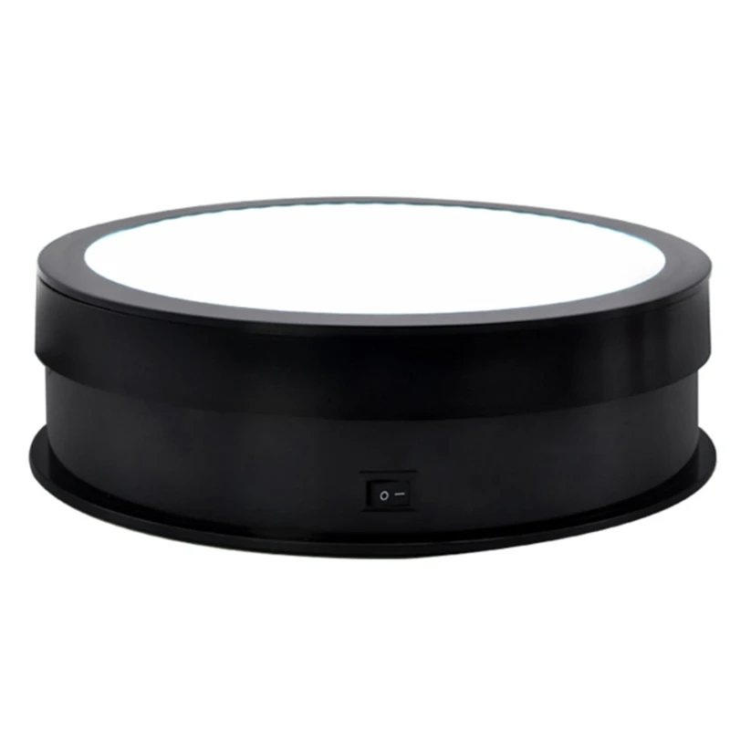 

15/20cm Electric Turntable Display Stand LED Light Rotating Table Watch Bracelet Jewelry Holder for Photography Props
