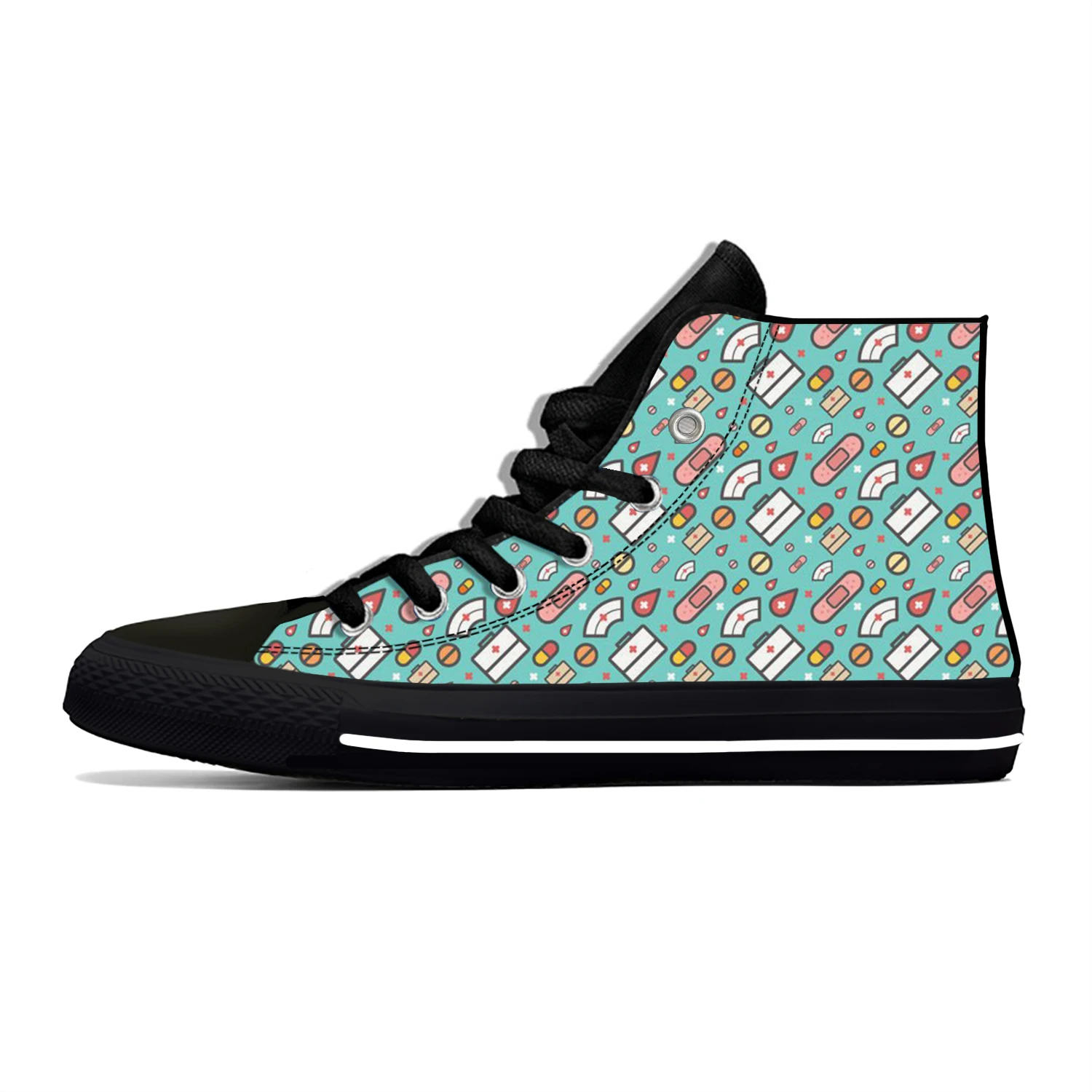 

Кроссовки Dentists мужские/женские с мультяшным рисунком, модные легкие холщовые кеды с высоким берцем, Повседневные Дышащие, в стиле Харадзюку