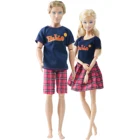 BJDBUS Mix 2 шт.компл. пара кукол наряд повседневная одежда футболка платье Одежда для куклы Барби для куклы Кена аксессуары игрушки