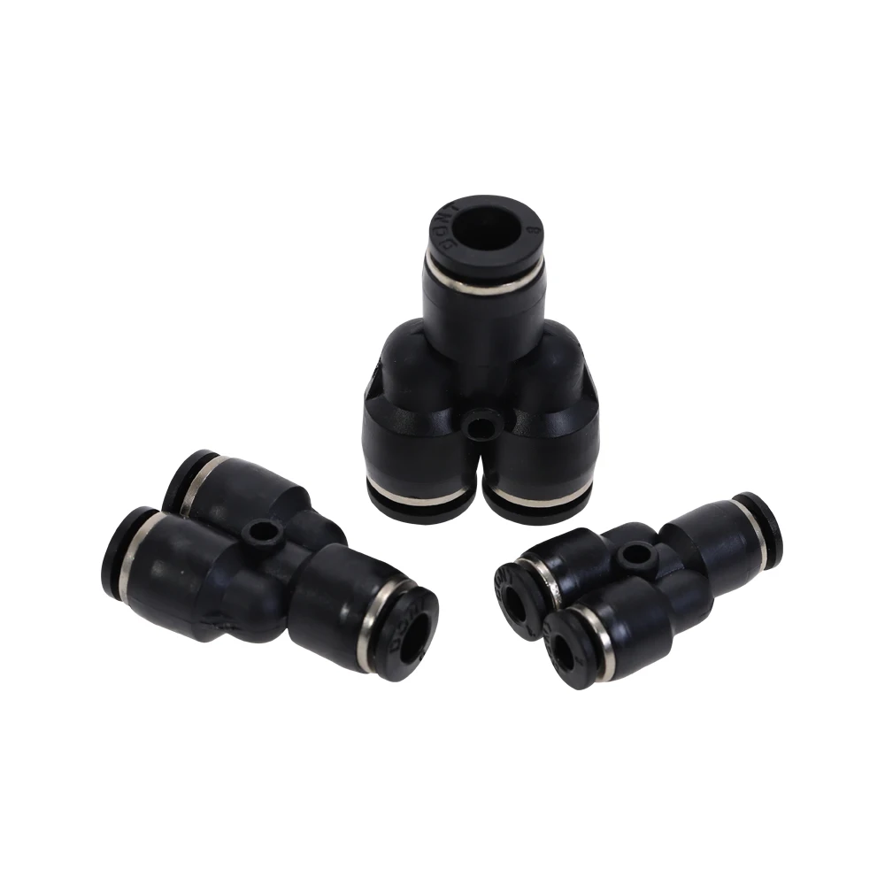 Черная 3 сторонняя Y образная пневматическая трубка с наружным диаметром 4 16 мм