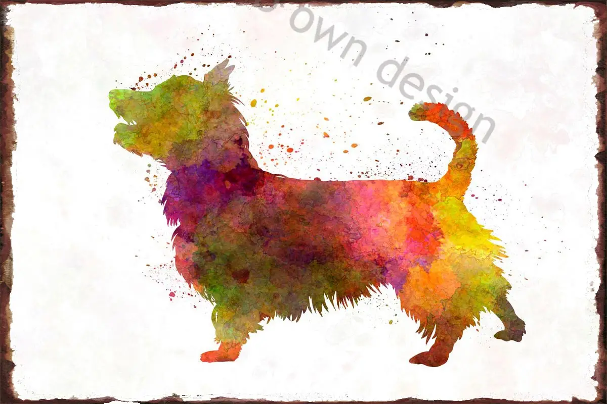 

Настенный декор австралийского терьера, декор для комнаты, Ретро винтажный металлический знак, жестяные таблички для творчества, для дома, ...