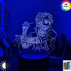 3d лампа аниме мой герой Академия Даби лампа для спальни украшение подарок на день рождения Toya Todoroki светодиодный светильник