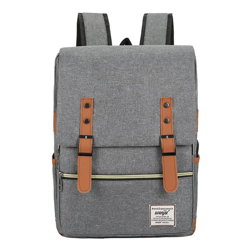 Модный винтажный рюкзак для ноутбука мужской колледжа из нейлоновой ткани