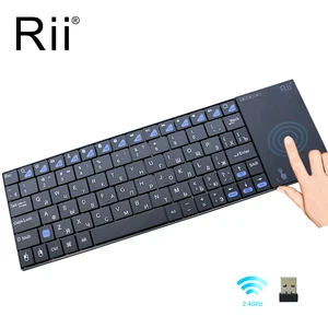 Мини беспроводная клавиатура Rii i12plus с тачпадом русская испанская английская немецкая версия для ПК Smart IPTV Android TV Box