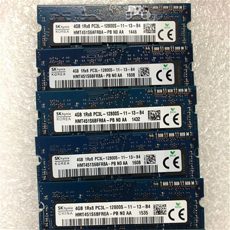 Ноутбук Skhynix memoria ddr3 ram для ноутбука 4 Гб 1rx8 pc3l 12800s 11 13 1600 МГц 1 35 в используется