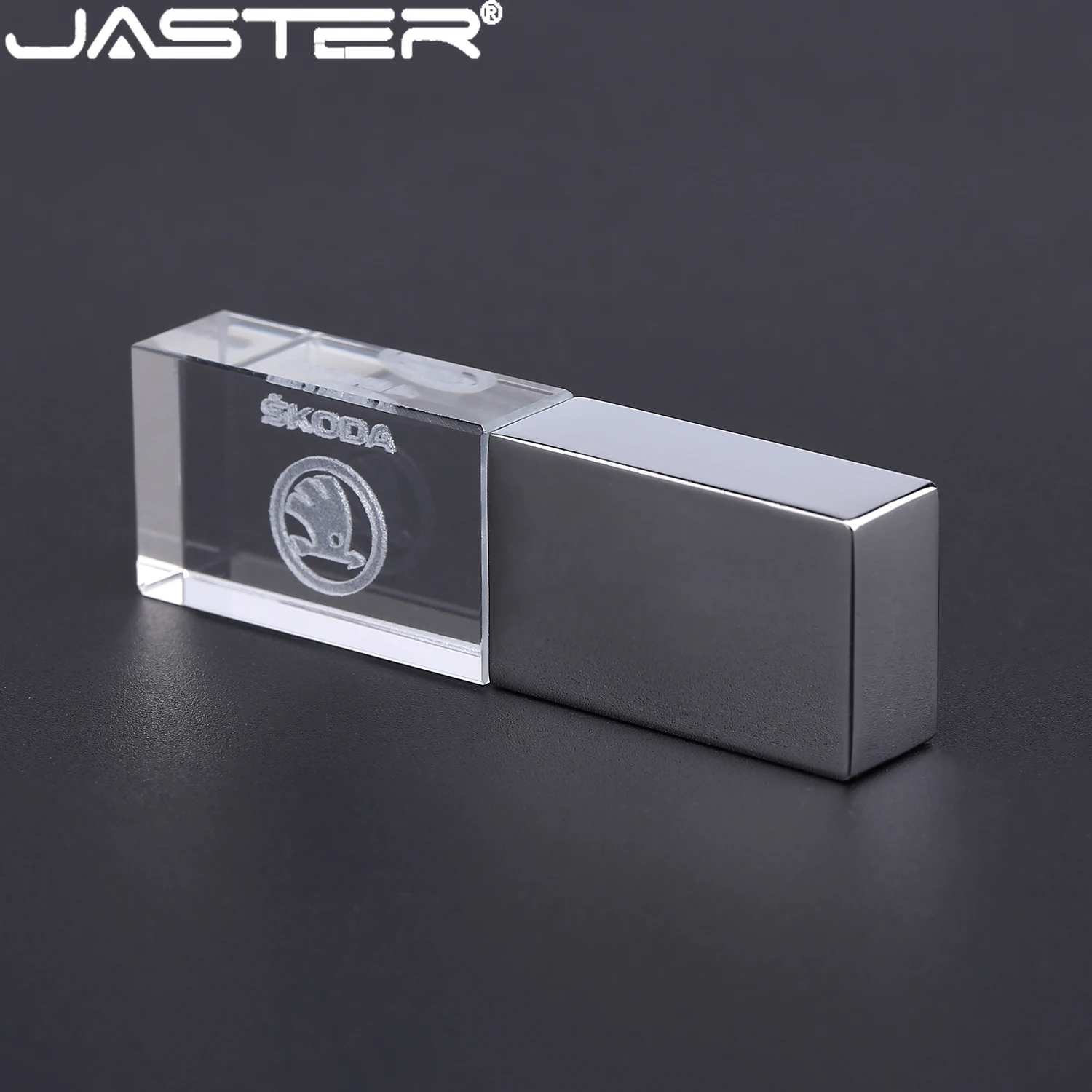 

JASTER USB flash drive usb2.0 skoda crystal metal pendrive 4GB 8GB 16GB 32GB 64GB 128GB thumb drive memory stick u disk