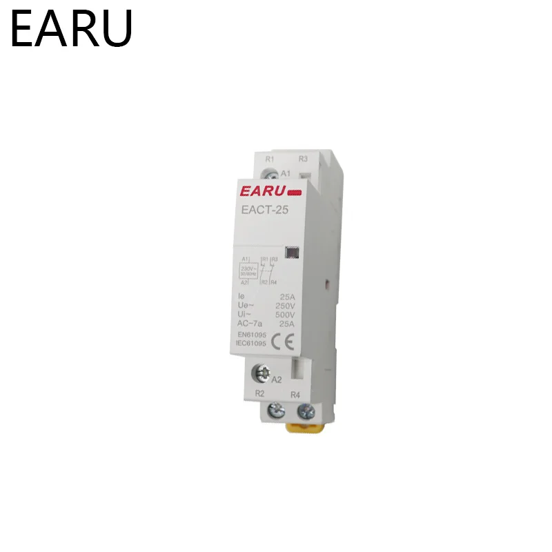 Американская классификация проводов 2р 16A 20A 25A AC 110V 220V 50/60 Гц катушки Din Rail бытовой