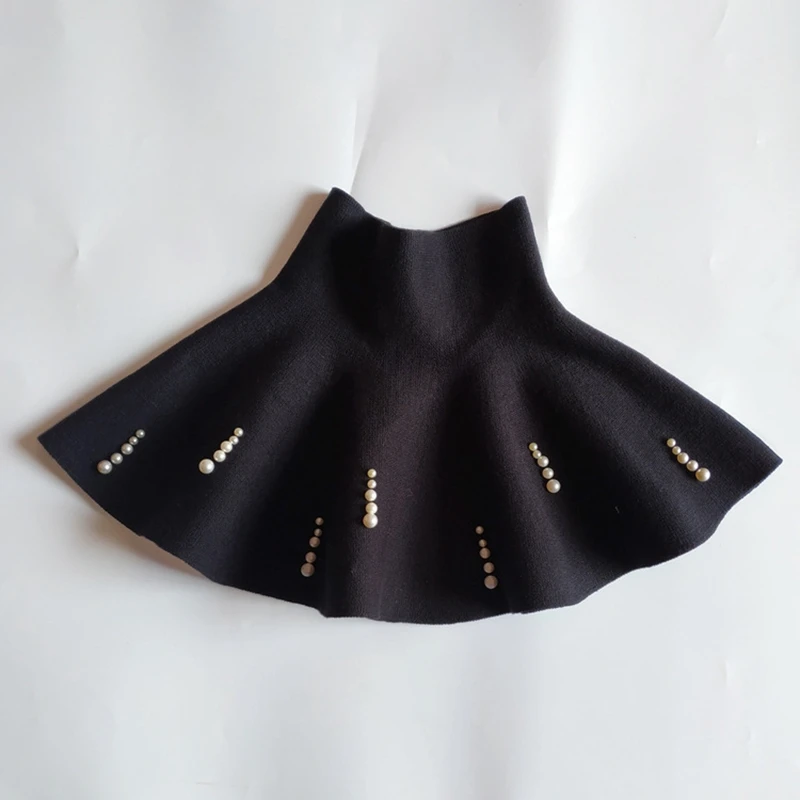 Юбка для девочек зимняя повседневная плиссированная мини юбка малышей детская