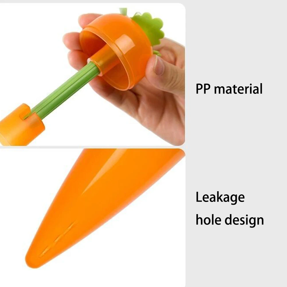 

2PCS Automatic Waterer Plant Water Dispenser Watering System Kit Watering Device Self-Watering Bottle Carrot Shape For Garden