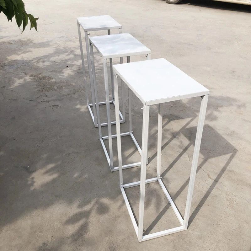 Прямоугольная Свадебная подставка с цветами для дома украшение стола белая