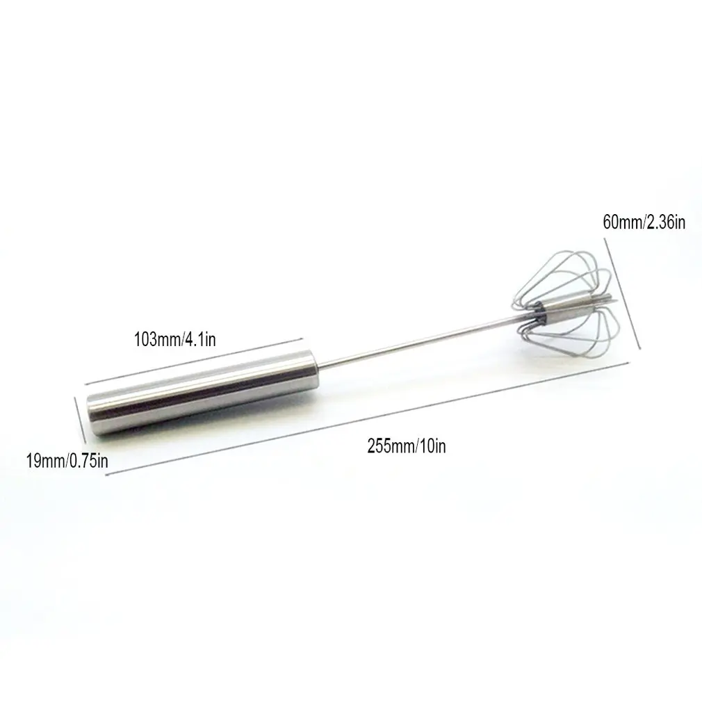 

Stainless Steel Semi-Automatic Hand-Held Press Type Rotary Eggbeater Household Manual Eggbeater Cream Mixer Bar