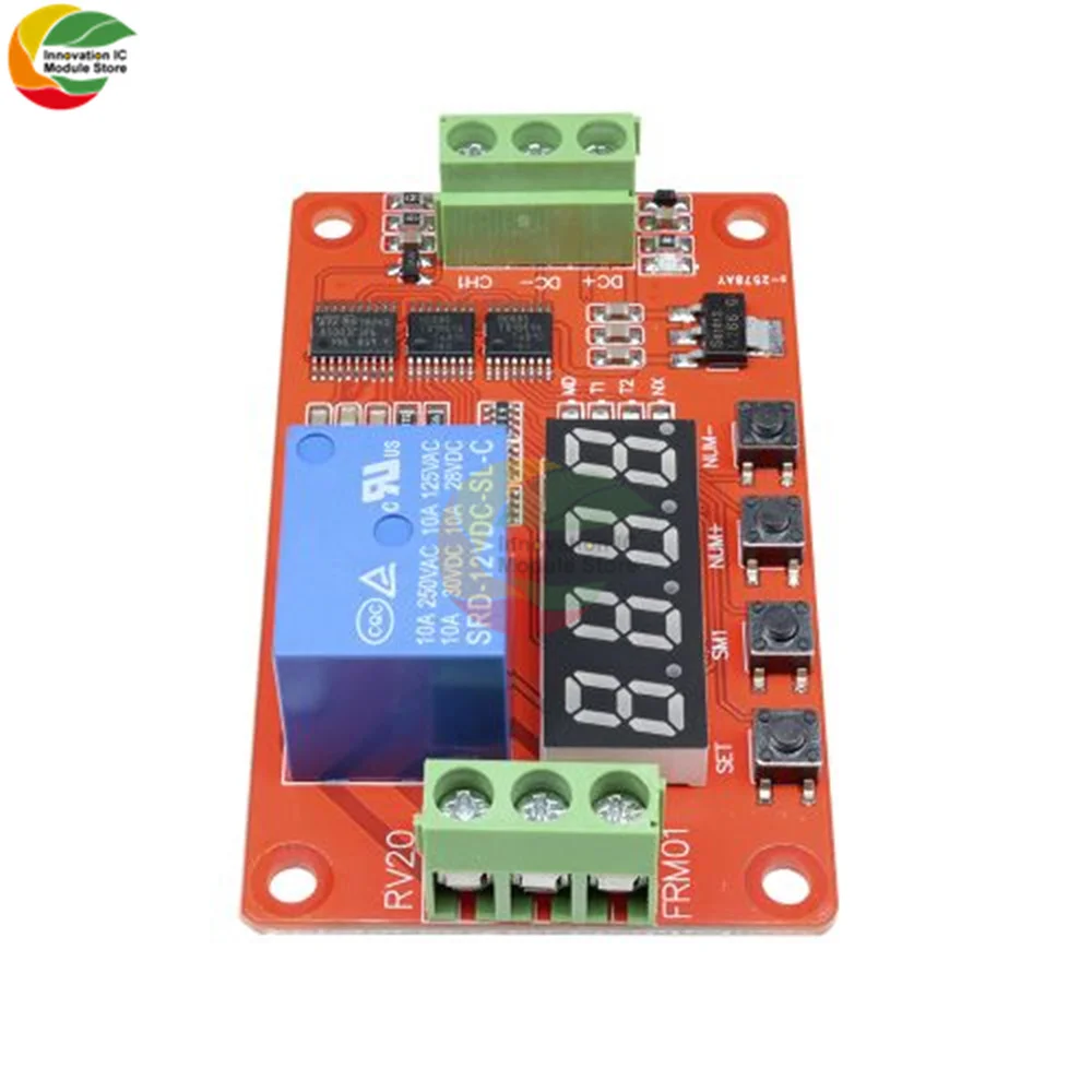 Реле времени 12 В постоянного тока светодиодный ное Цифровое реле с