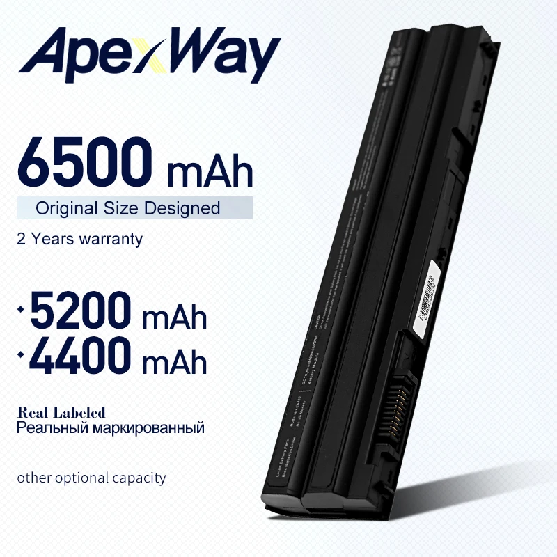 Аккумулятор ApexWay для Dell Latitude E5420 E5430 E5520 E5520m E5530 E6120 E6420 E6430 E6520 E6530 Vostro 3460 3560|battery for