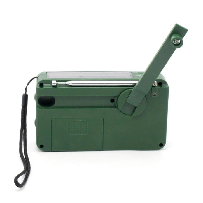 Портативный AM FM Динамо радиоприемник аварийный ручной на солнечной батарее со