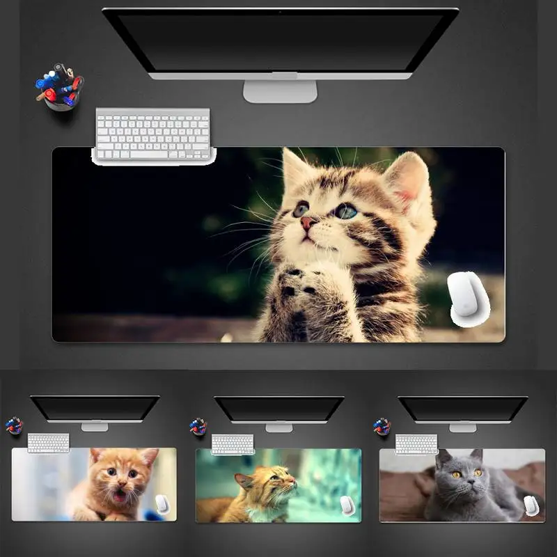 

cat Rubber PC Computer Gaming mousepad Desk Table Protect Game Office Work Mouse Mat pad X XL Non-slip Laptop Cushion