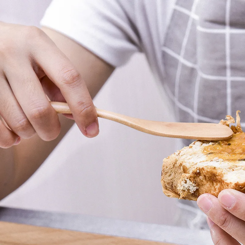5 шт. новые деревянные маска нож масло для джема новый деревянный из цельного