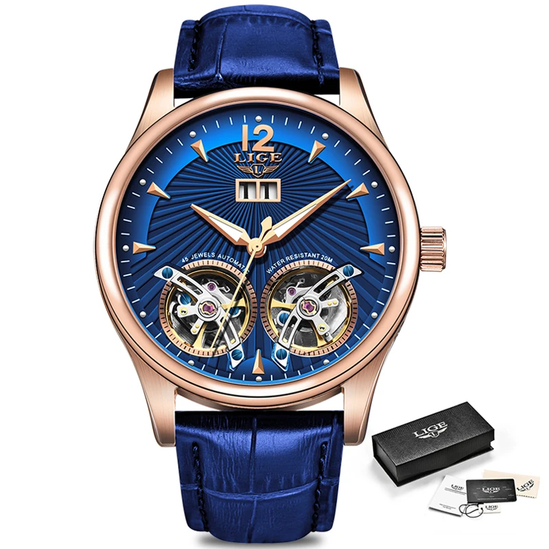 2020LIGE Men's Watches Mens Top Brand Luxury Unique Design Automatic Mechanical Sport Watch Men Tourbillon Reloj hombres | Наручные