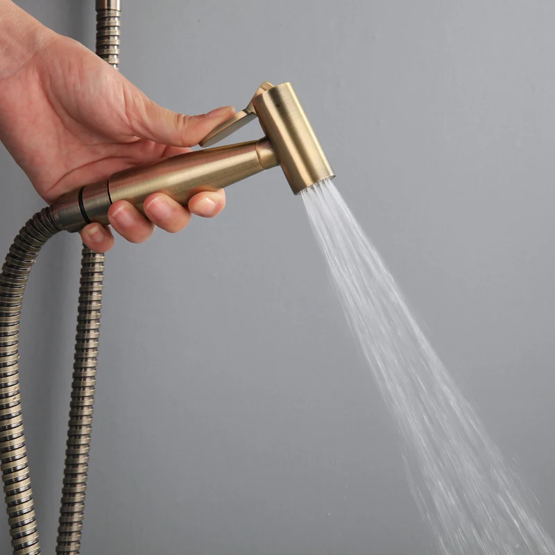 Современная бронзовая Дамская мойка набор пистолетов распылителей для туалета