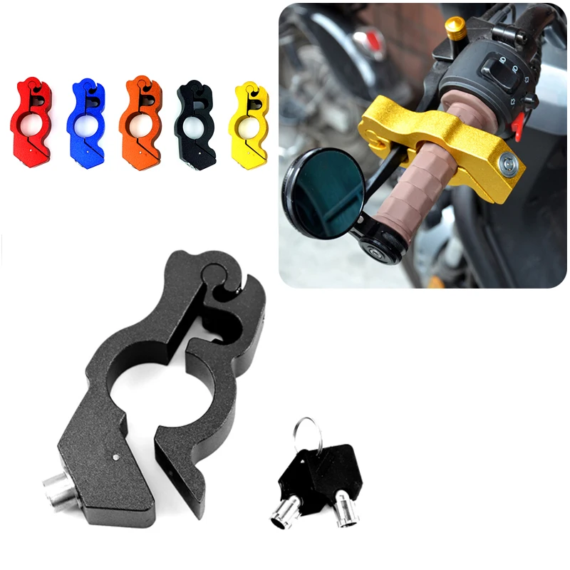 

Motorcycle Grip Lock Aluminum alloy Security Safety Locks Handlebar Handset Brake Lever Disc Locking For Scooter ATV Bicycle