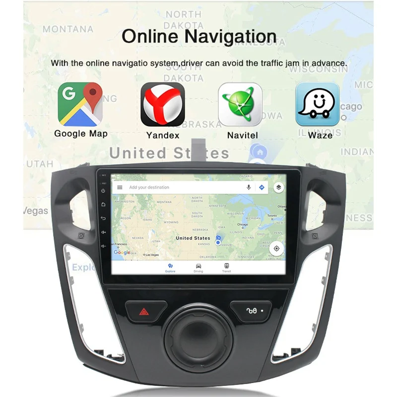 Автомобильная электроника радио для 2012-2017 Ford Focus Android 9 1 автомобильный стерео GPS