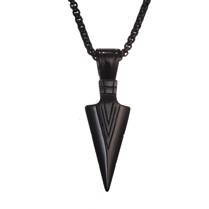 

2020 Fashion New Arrow Men Necklace Classic Stainless Steel Chain Pendant Necklace For Men Jewelry Gift