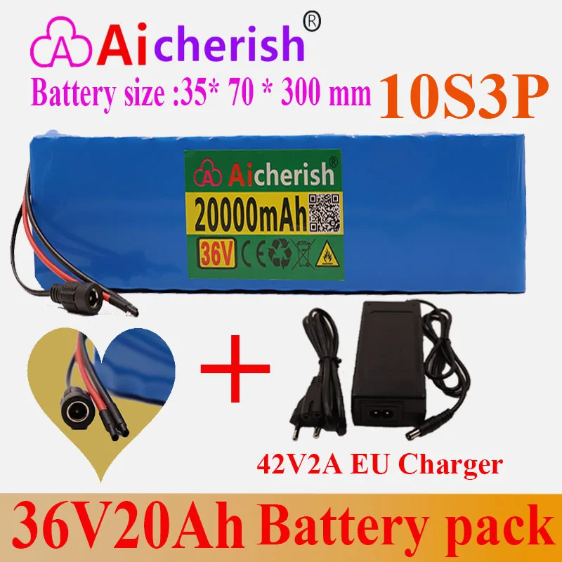 

18650 Lithium Ion Battery Built-in BMS 10S3P 36V 20Ah 500W Function Overcharge Protection Electric Bicycle Scooter Batteries