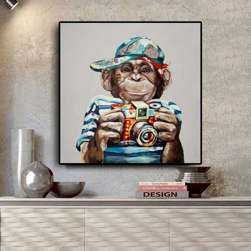 Детская комната настенные художественные плакаты обезьяны и принты абстрактные