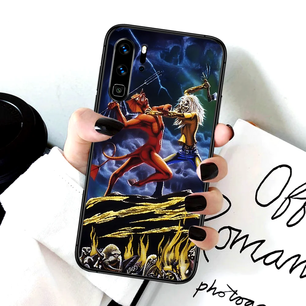 

Ironn Maide Band Phone Case For Huawei P Mate Smart 10 20 30 40 Lite Z 2019 Pro black Prime Pretty Cover Fashion Hoesjes Tpu
