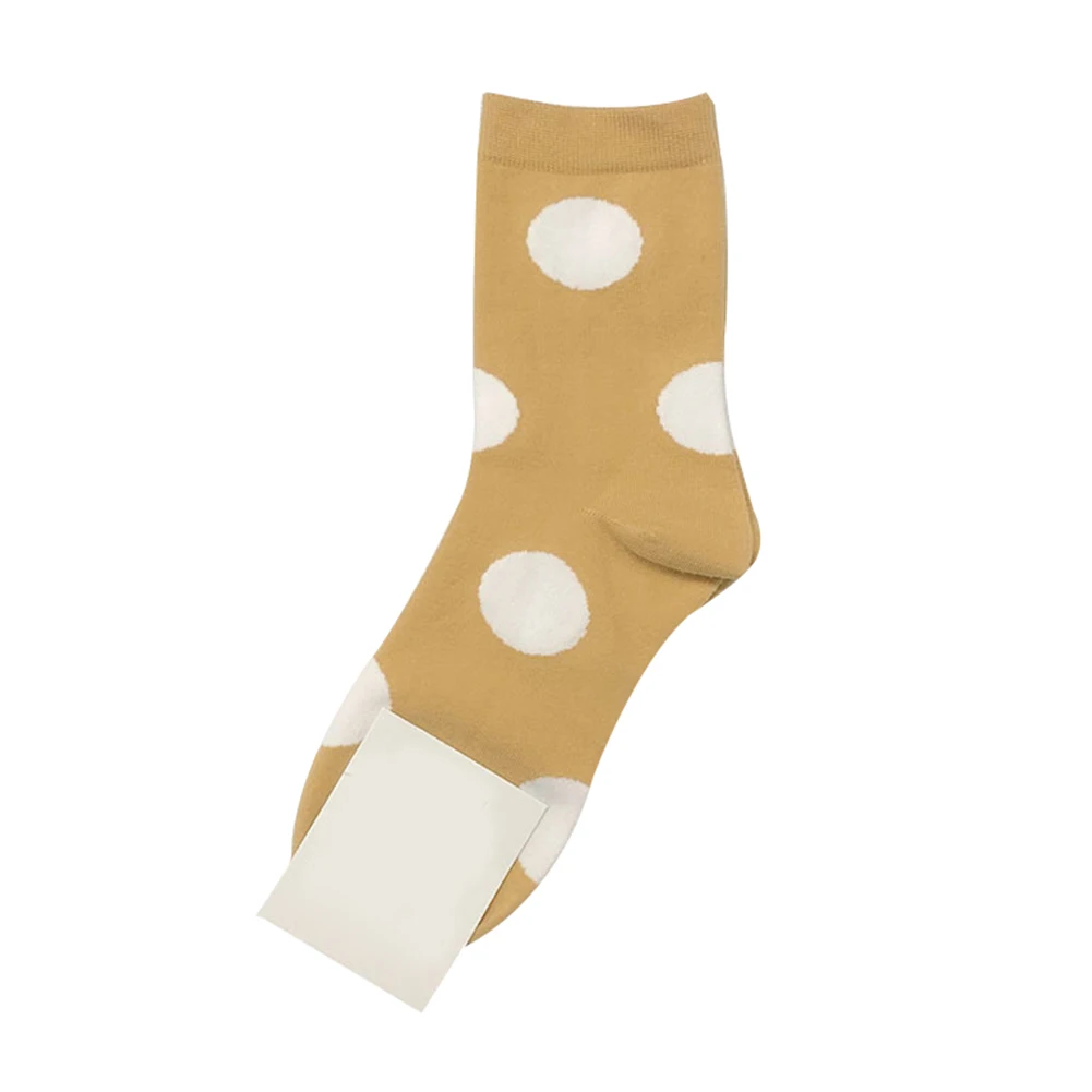 

2019 New Fashion Women Breathable Thick Warm Cotton Absorb Sweat Middle Tube Crew Socks Polka Dot Pattern Cute Socks
