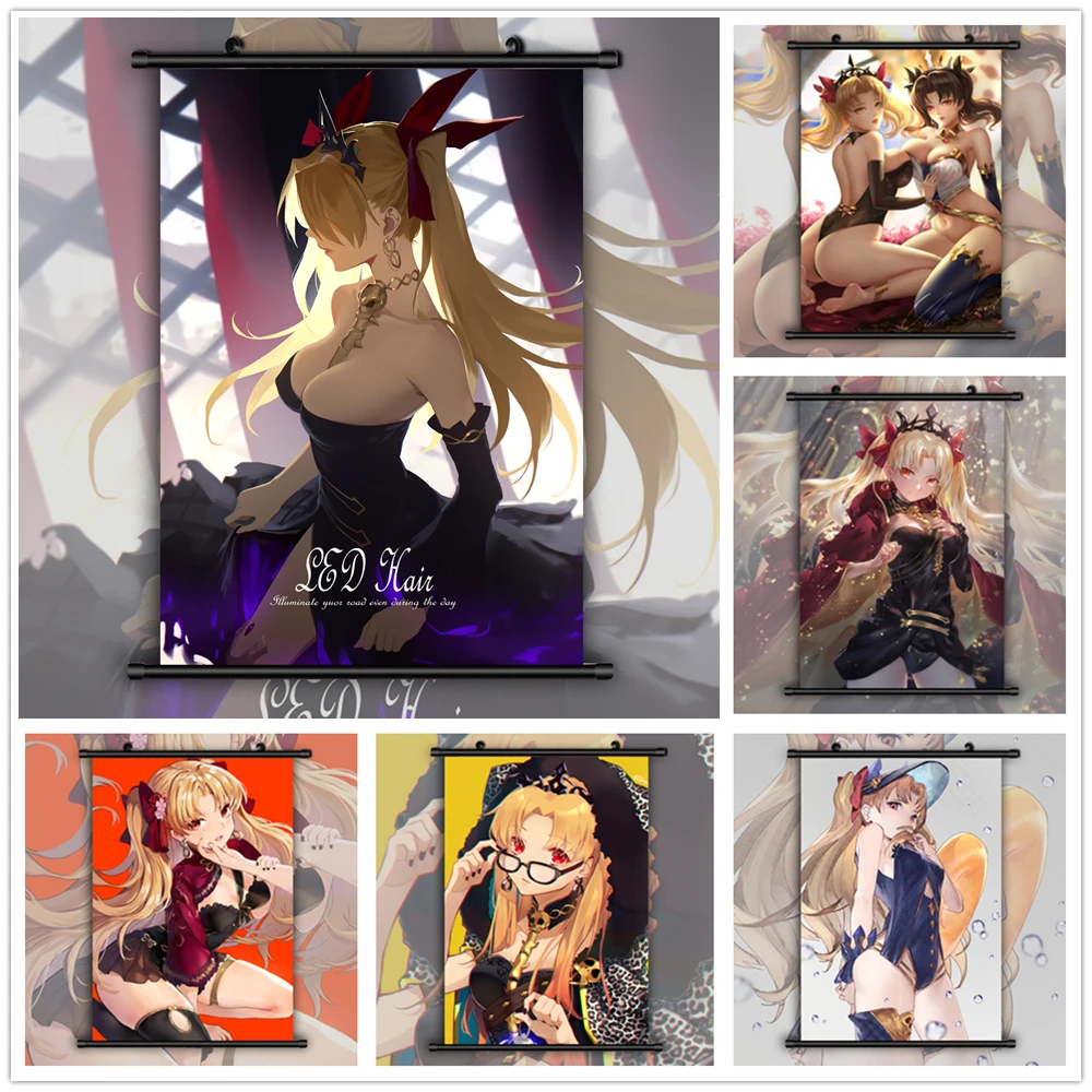 Fate Grand Order Lancer Ereshkigal Аниме Манга настенный плакат прокрутка|Рисование и