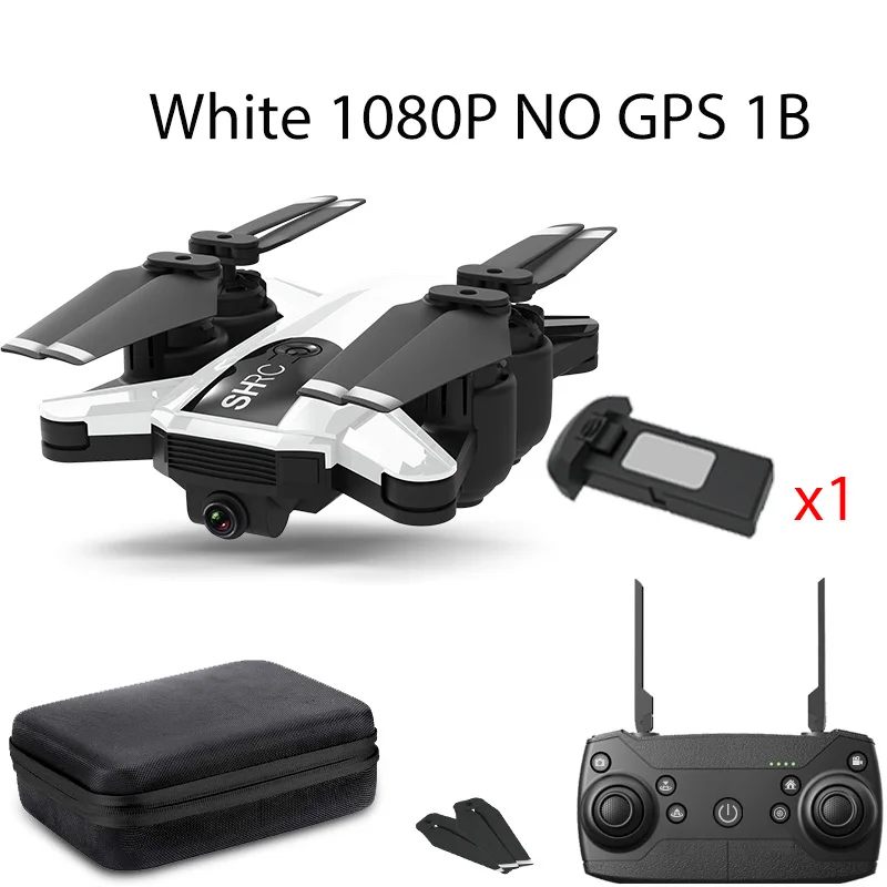 White 1080P NOGPS 1B H1 Дрон GPS 5G с камерой Wi-Fi HD PFV зарядное устройство для квадрокоптера один ключ возврата следуют за мной дроны профессиональные игрушки для детей - Цвет: White 1080P NOGPS 1B