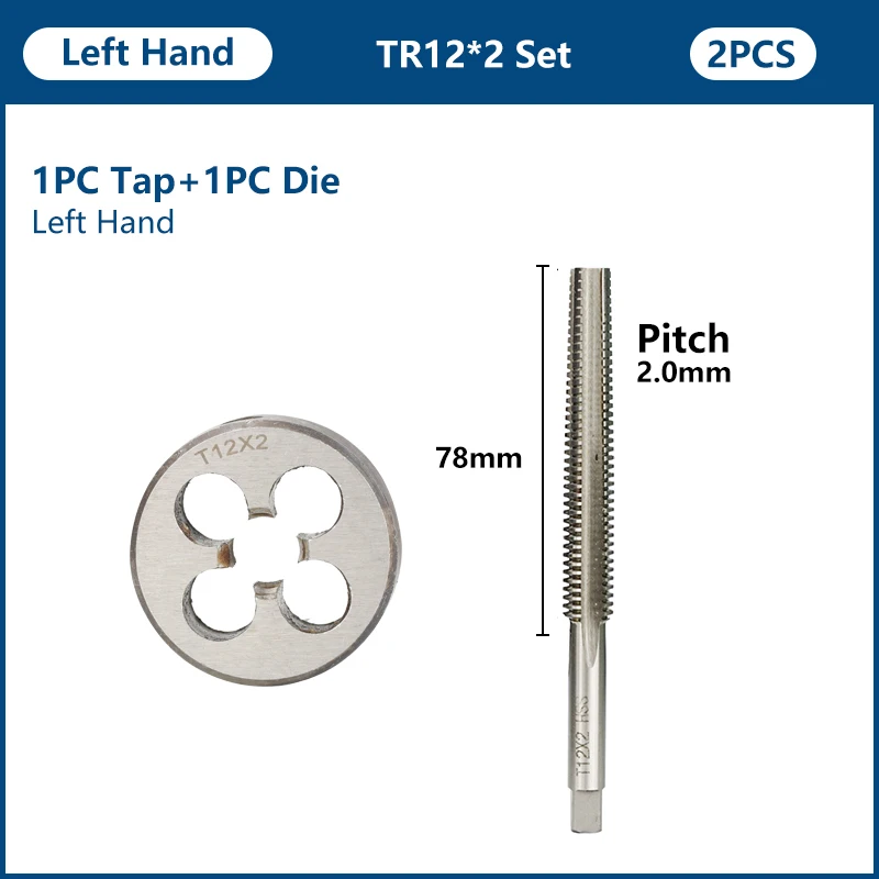 

Метрические трапециевидные крана и набора пресс-форм, 2 шт. левая рука кран с винтовой резьбой и набор для металлообработки TR8-TR16 сверла винт крана