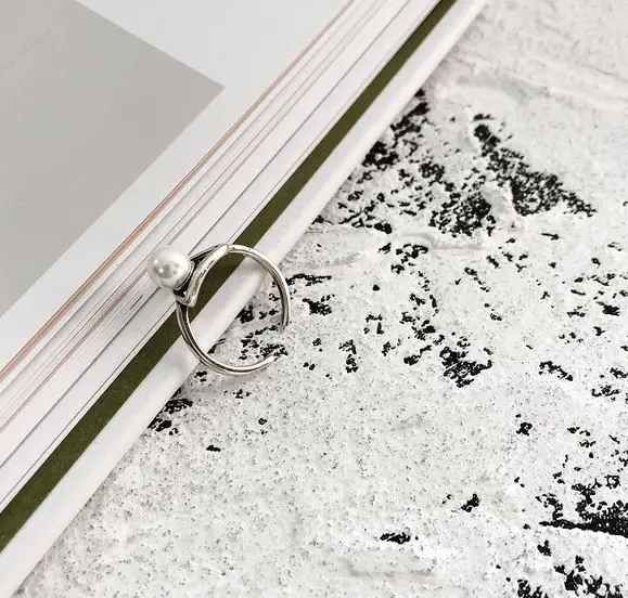 Женское серебряное корейское кольцо набор геометрических треугольных