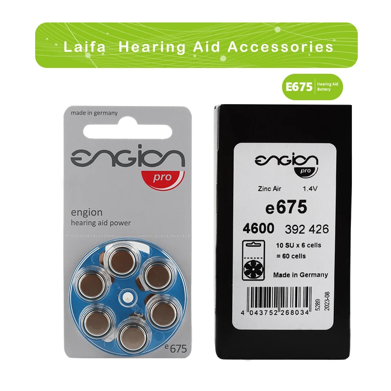 

Laifa 60 Pieces Hearing Aids Batteries Zinc Air A10 10A A312 312A A675 675A A13 13A Hearing Aid Battery Zinc Air
