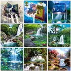 PhotoCustom акриловые Краски по номерам с изображением водопада пейзажей DIY 60x75 см масло Краски ing по номерам на холсте пейзаж цифровой домашний деко